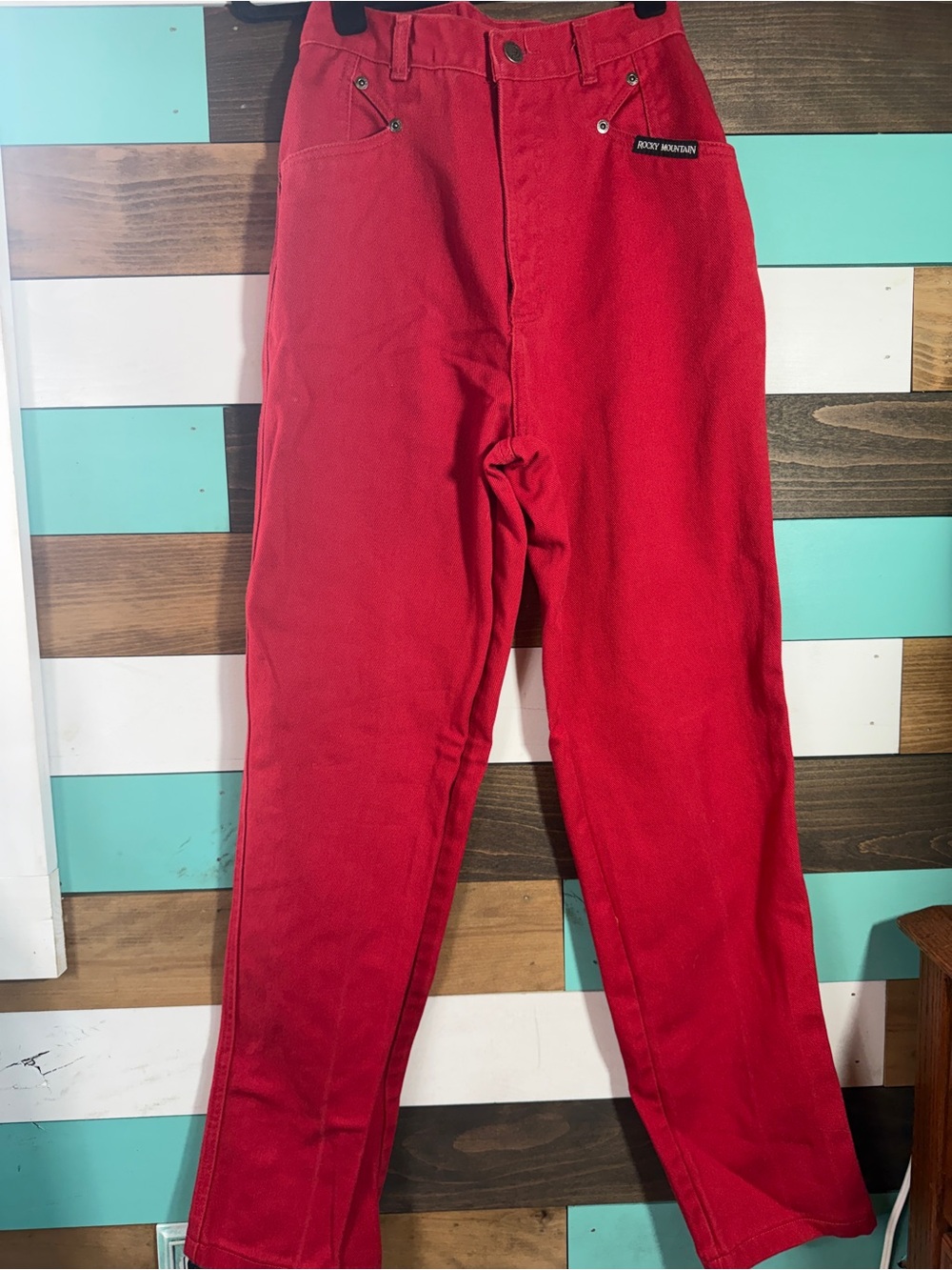 Vintage Rocky Mountain Rockies Red Jeans